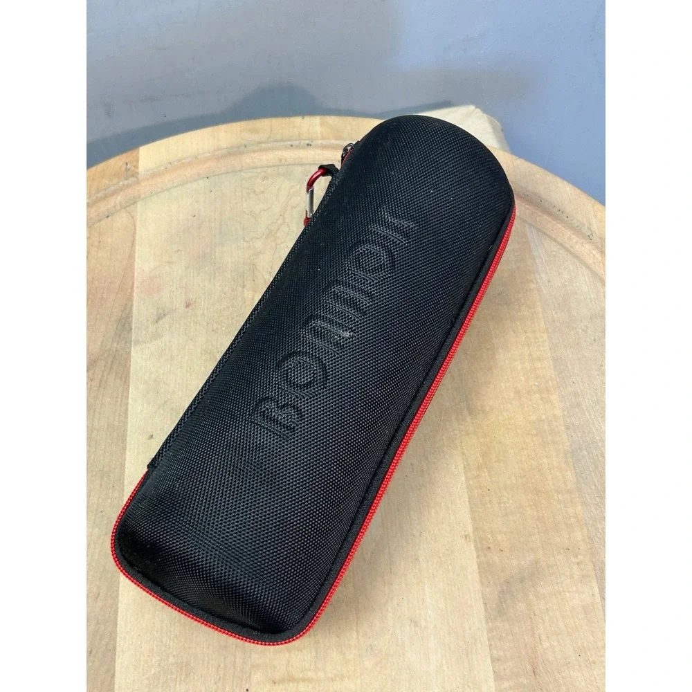 BONAOK Portable Karaoke‎ Microphone Speaker Case Red Black Zipper